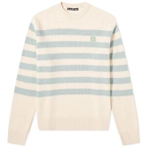 Acne Studios 100% Wool Nimah Stripe Face Crew Knit Sweater